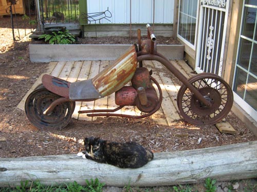 Found Object Art Motorcycle